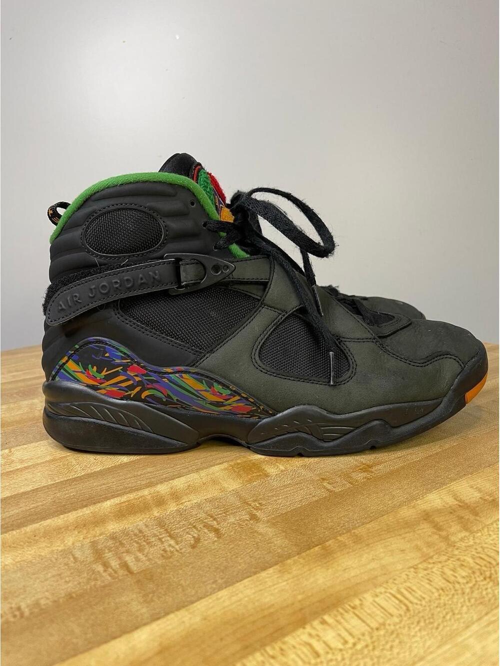 Size 10.5- Air Jordan 8 Retro Tinker - Air Raid Black/Green/Yellow 305381-004